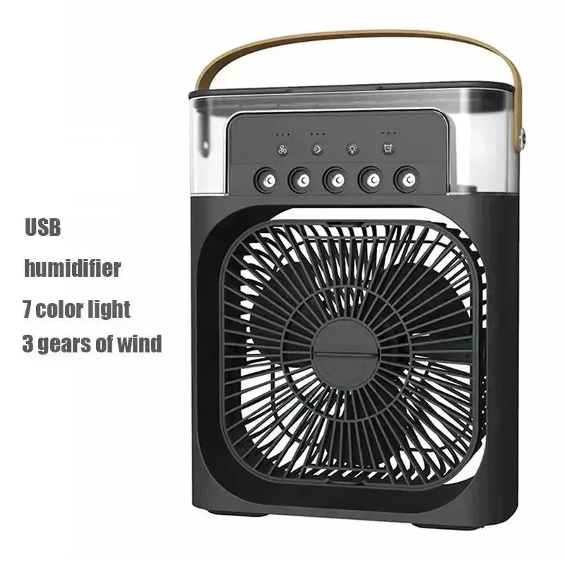 3 In 1 Portable and light Air Conditioner with Led Cooler for use at night.