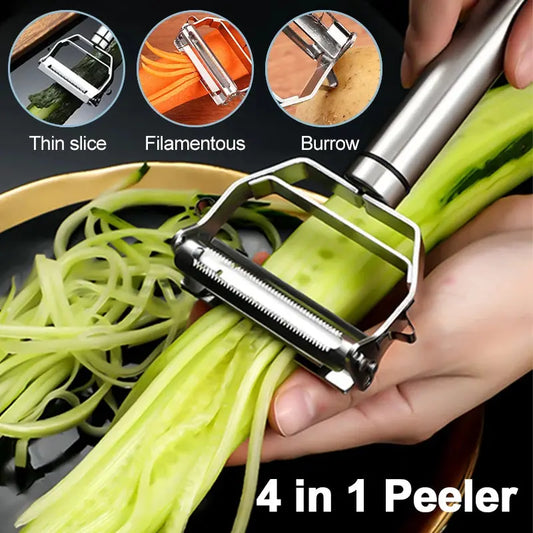 4in1 Vegetable Peeler Stainless Steel - Ton Monde Shop