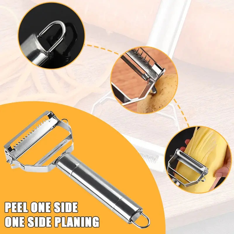 4in1 Vegetable Peeler Stainless Steel - Ton Monde Shop