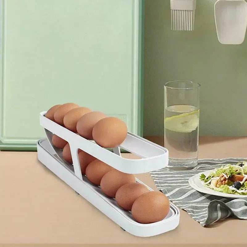 Automatic Scrolling Egg Rack Holder Storage - Ton Monde Shop