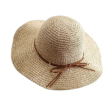 Beach Hats Adults Female Simple Straw - Ton Monde Shop