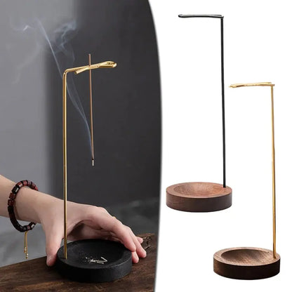 Burner Incense Stick Holder Wooden Round - Ton Monde Shop