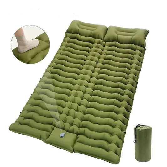 Camping Self-Inflating Mat Sleeping Mattress with Pillow 2 Persons - Ton Monde Shop