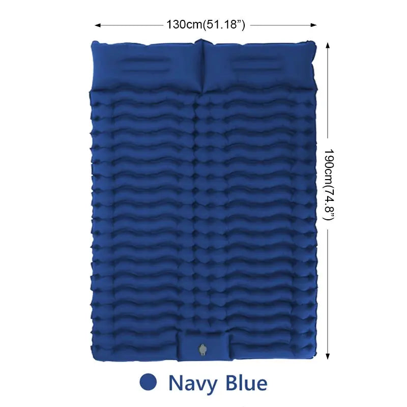 Camping Self-Inflating Mat Sleeping Mattress with Pillow 2 Persons