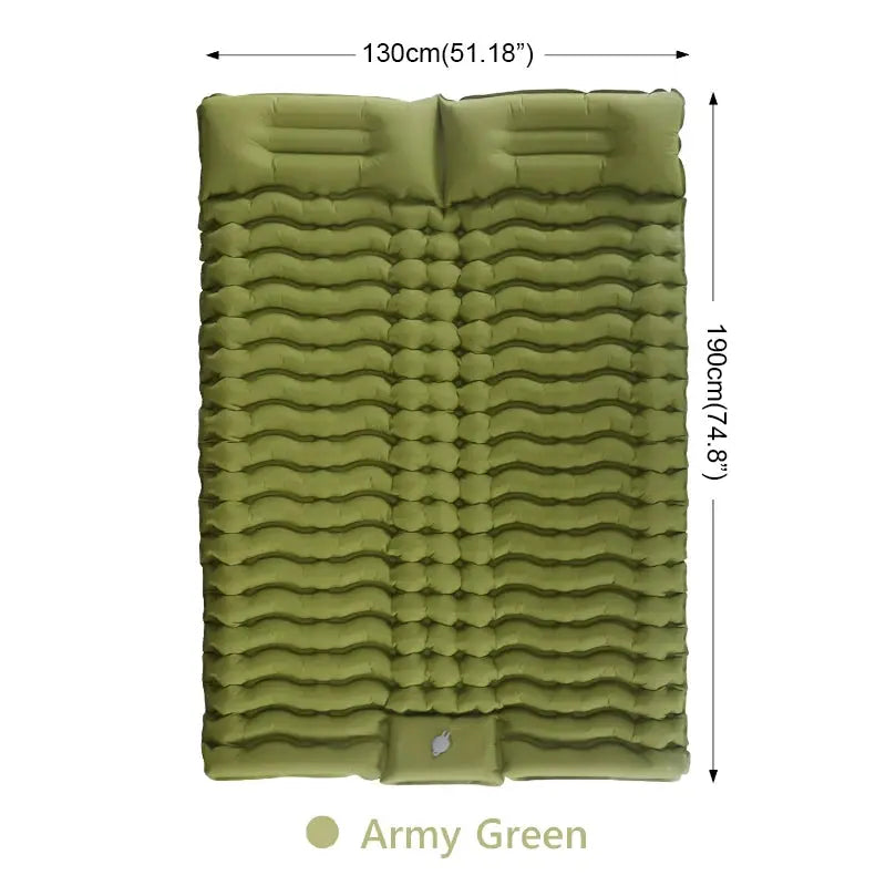 Camping Self-Inflating Mat Sleeping Mattress with Pillow 2 Persons