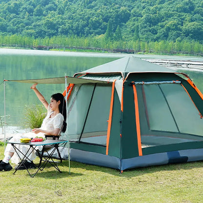 Camping Tent One-touch With Canopy Folding Waterproof tent Supplies Portable - Ton Monde Shop