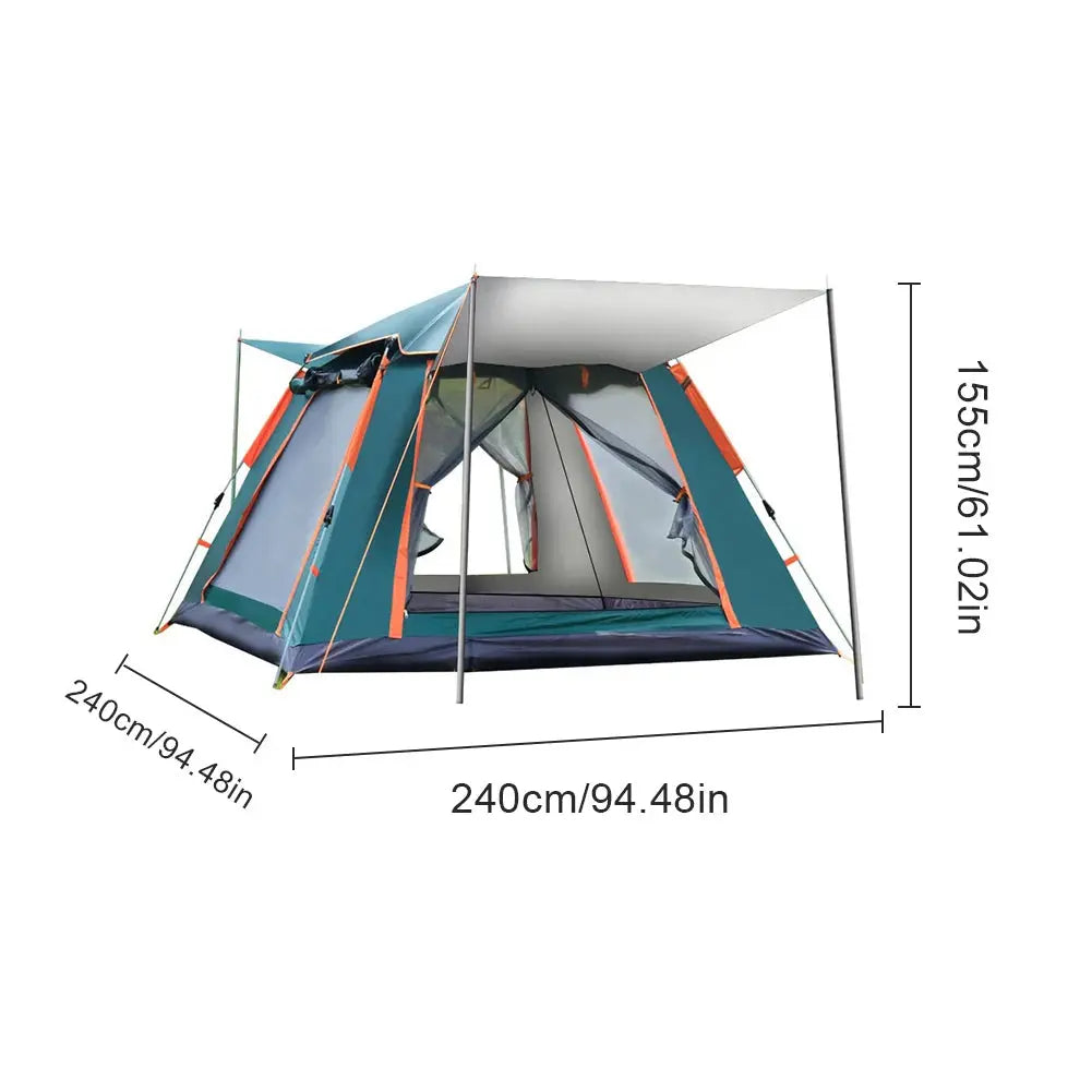 Camping Tent One-touch With Canopy Folding Waterproof tent Supplies Portable - Ton Monde Shop