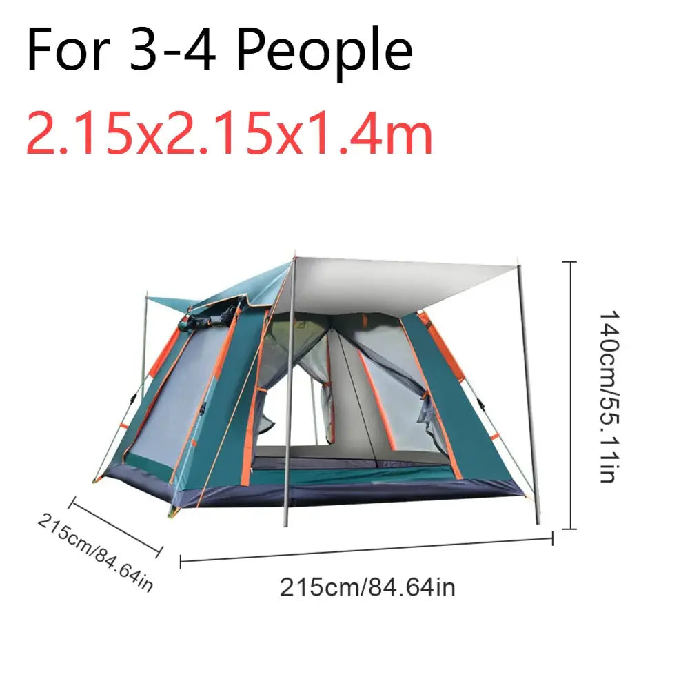 Camping Tent One-touch With Canopy Folding Waterproof tent Supplies Portable