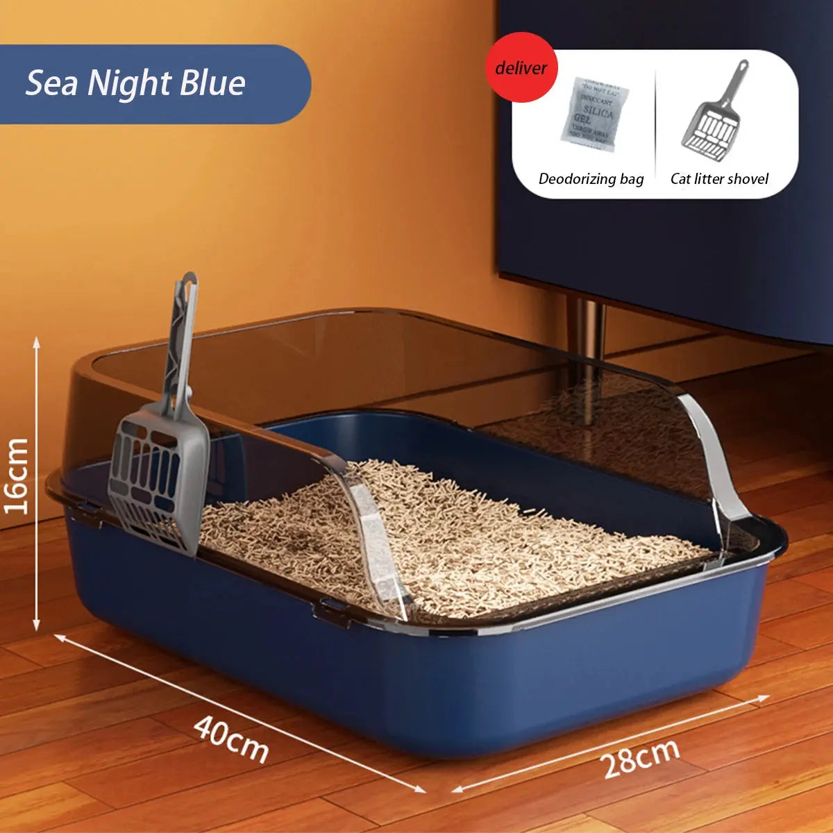 Cat Litter Box Thickening Semi-enclosed High Side