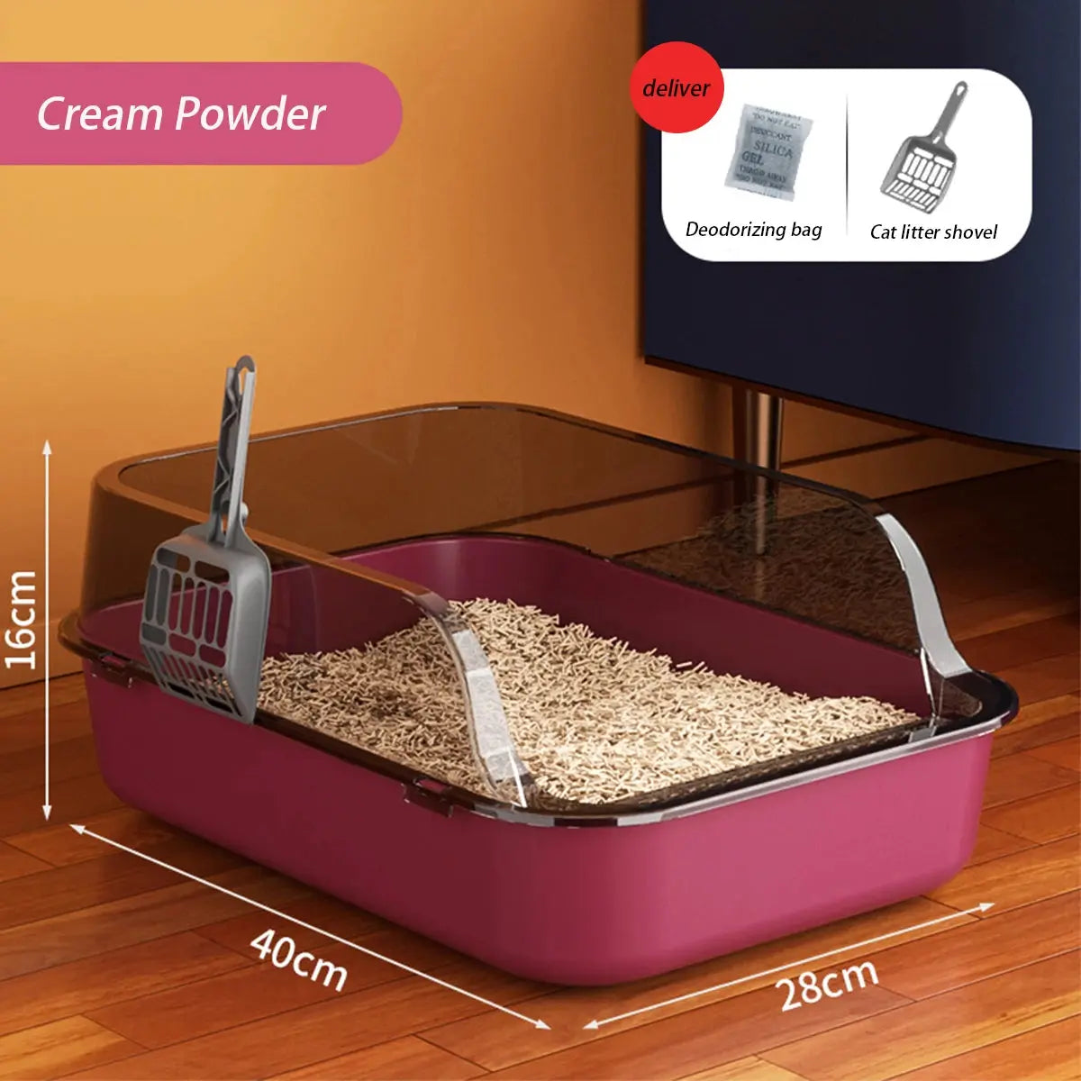 Cat Litter Box Thickening Semi-enclosed High Side