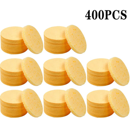 Compress Face Wash Puff Natural Wood Pulp Sponge