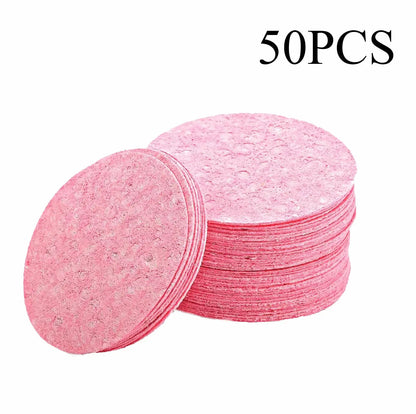 Compress Face Wash Puff Natural Wood Pulp Sponge