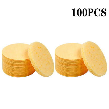 Compress Face Wash Puff Natural Wood Pulp Sponge