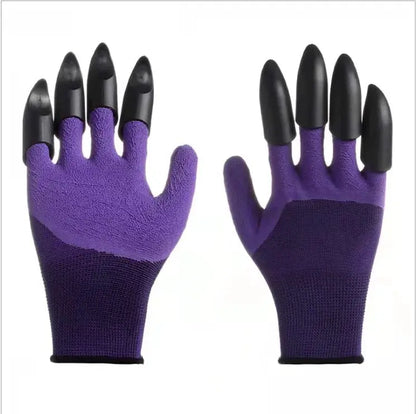 Gants pour creuser, jardinage, trempage, travail, griffes, plantation de fleurs de légumes et traction d'herbe