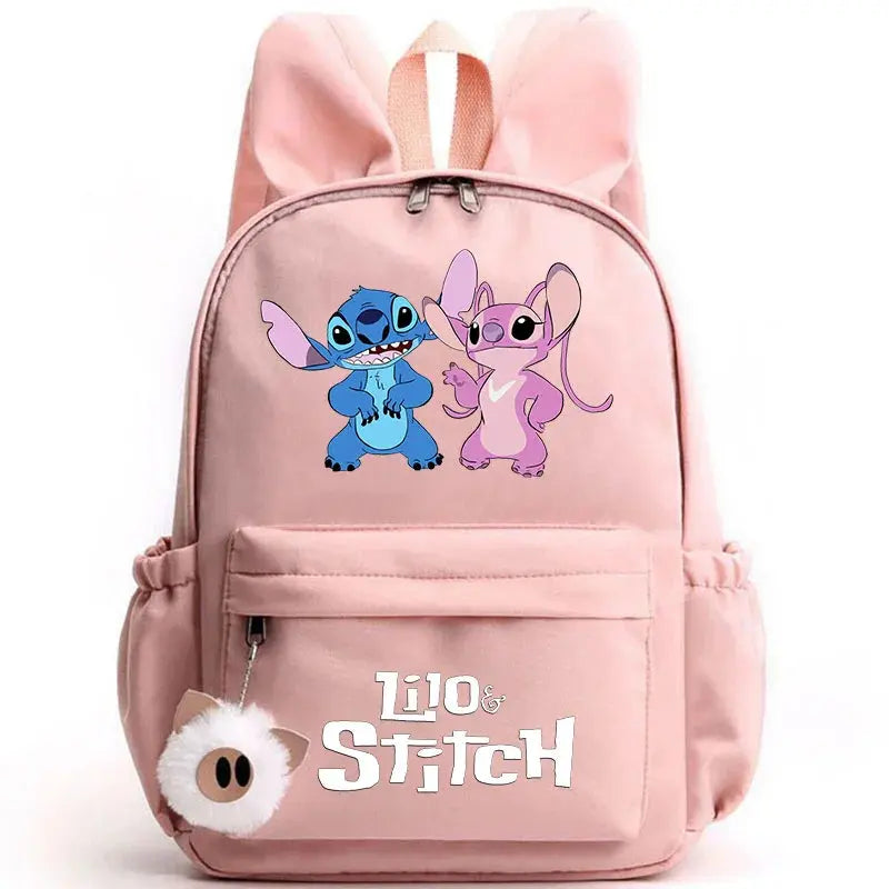 Disney Lilo point sac à dos pour filles garçons adolescent enfants sac à dos décontracté sacs d'école voyage oreilles de lapin sacs à dos Mochila