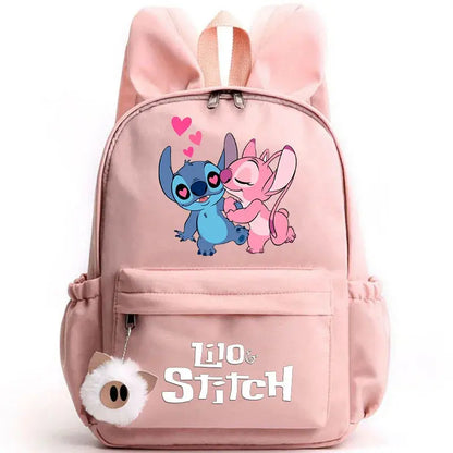 Disney Lilo point sac à dos pour filles garçons adolescent enfants sac à dos décontracté sacs d'école voyage oreilles de lapin sacs à dos Mochila