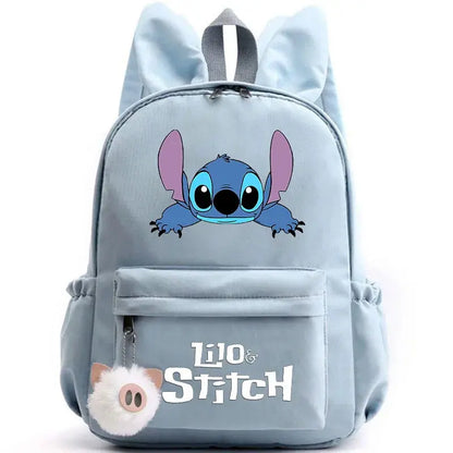 Disney Lilo point sac à dos pour filles garçons adolescent enfants sac à dos décontracté sacs d'école voyage oreilles de lapin sacs à dos Mochila