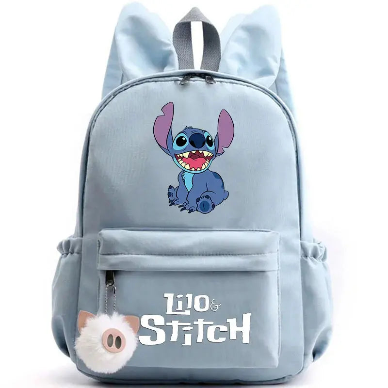 Disney Lilo point sac à dos pour filles garçons adolescent enfants sac à dos décontracté sacs d'école voyage oreilles de lapin sacs à dos Mochila