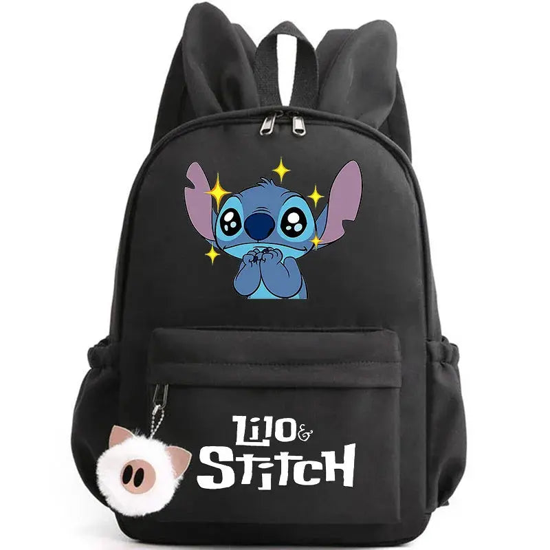 Disney Lilo point sac à dos pour filles garçons adolescent enfants sac à dos décontracté sacs d'école voyage oreilles de lapin sacs à dos Mochila