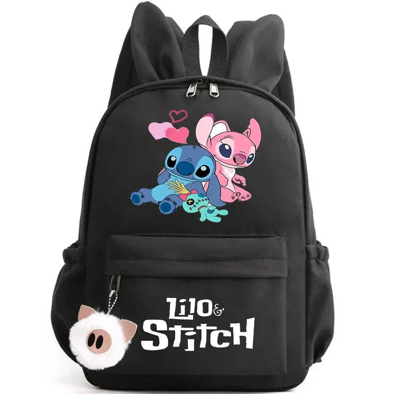 Disney Lilo point sac à dos pour filles garçons adolescent enfants sac à dos décontracté sacs d'école voyage oreilles de lapin sacs à dos Mochila