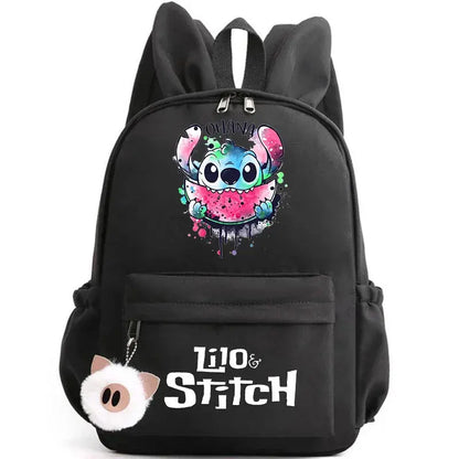 Disney Lilo point sac à dos pour filles garçons adolescent enfants sac à dos décontracté sacs d'école voyage oreilles de lapin sacs à dos Mochila