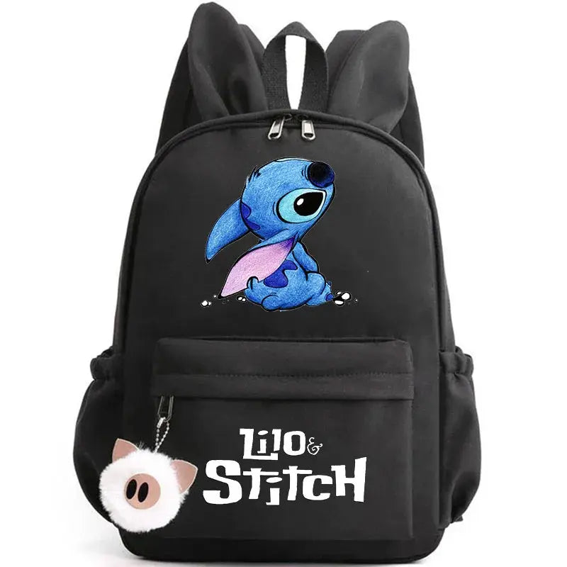 Disney Lilo point sac à dos pour filles garçons adolescent enfants sac à dos décontracté sacs d'école voyage oreilles de lapin sacs à dos Mochila