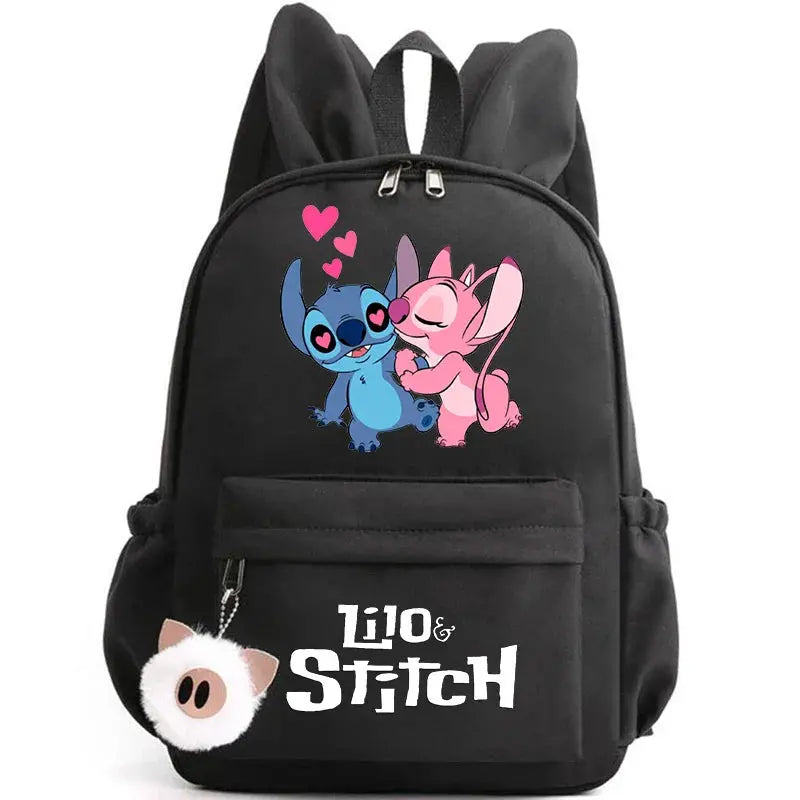 Disney Lilo point sac à dos pour filles garçons adolescent enfants sac à dos décontracté sacs d'école voyage oreilles de lapin sacs à dos Mochila