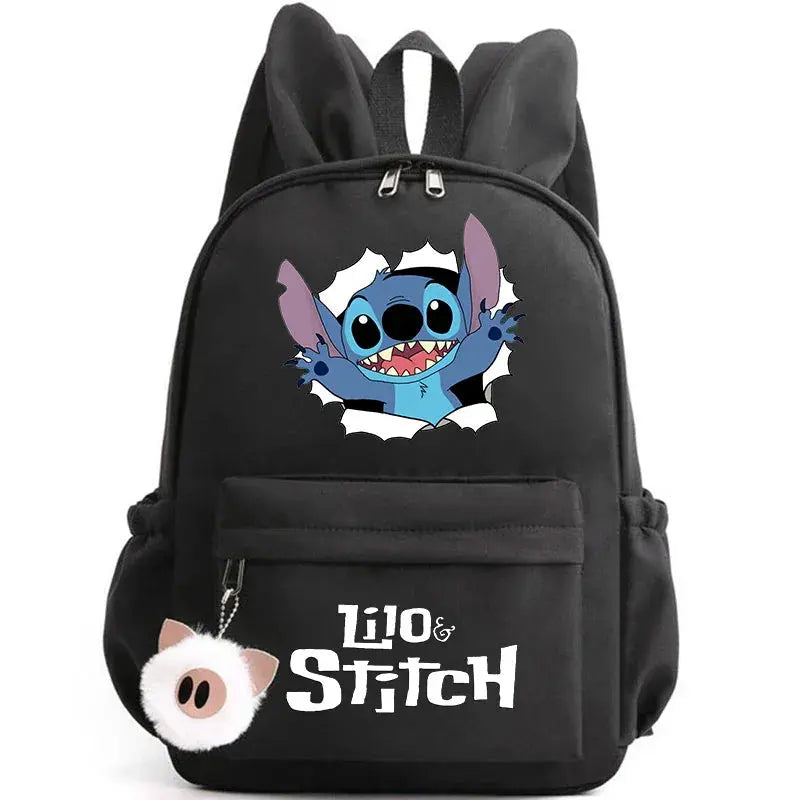 Disney Lilo point sac à dos pour filles garçons adolescent enfants sac à dos décontracté sacs d'école voyage oreilles de lapin sacs à dos Mochila