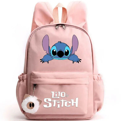 Disney Lilo point sac à dos pour filles garçons adolescent enfants sac à dos décontracté sacs d'école voyage oreilles de lapin sacs à dos Mochila