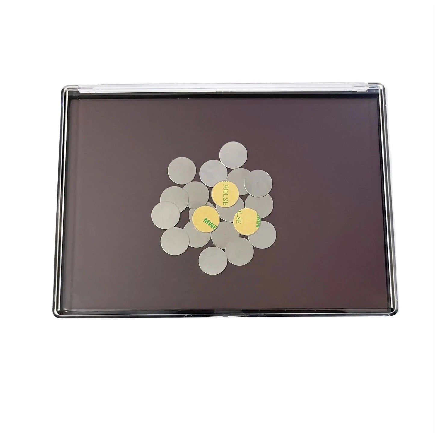 XL grande Palette de fard à paupières magnétique vide en plastique, boîte de rangement de maquillage, couvercle transparent et 20 autocollants métalliques adhésifs