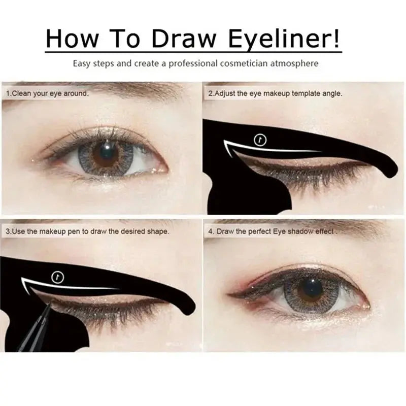 Eyeliner Stencils Cat Line Eyeliner Stamps Models - Ton Monde Shop