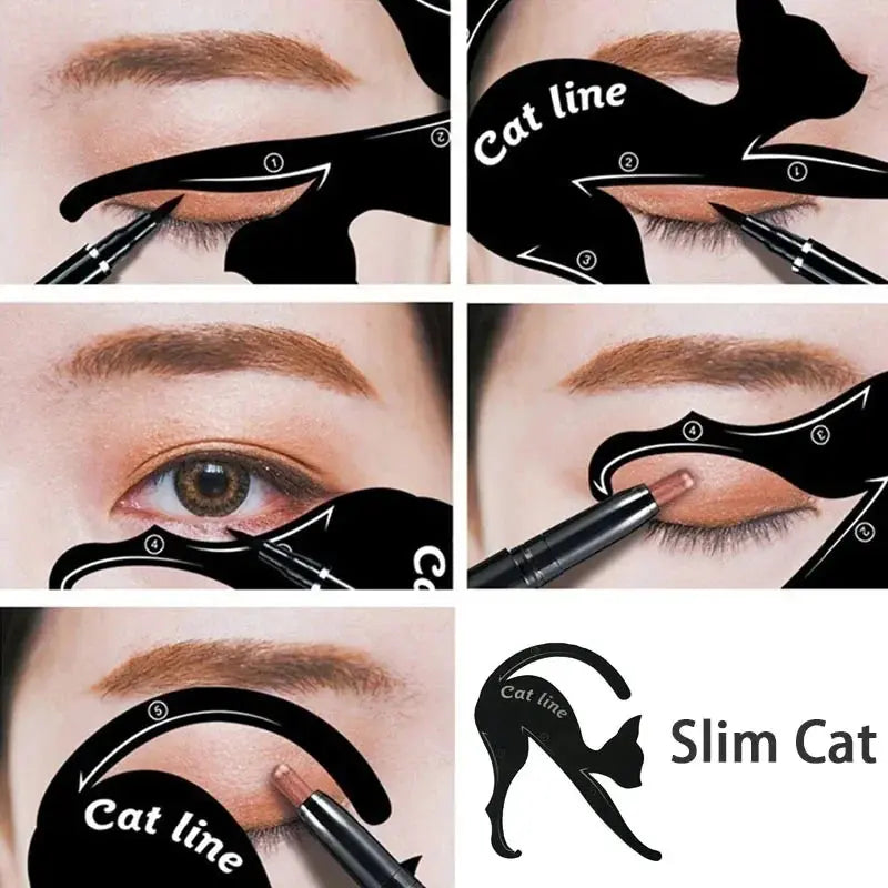 Eyeliner Stencils Cat Line Eyeliner Stamps Models - Ton Monde Shop