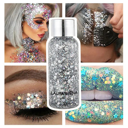 Festival Body Glitter Gel Face Eye Makeup - Ton Monde Shop