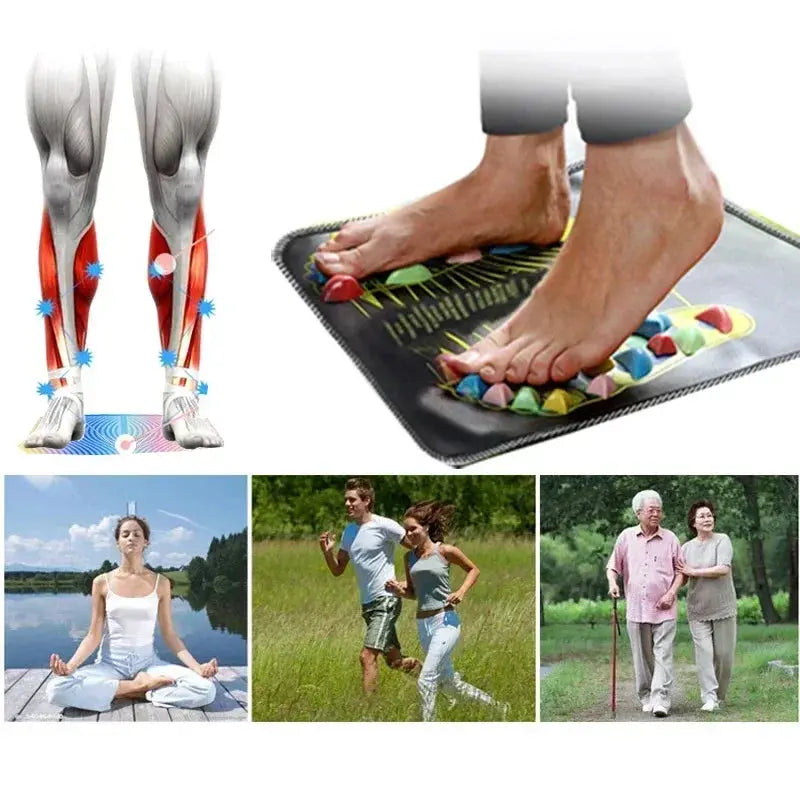 Foot Massage Mat Acupressure Heath Therapy Reflexology Walk Stone Road - Ton Monde Shop