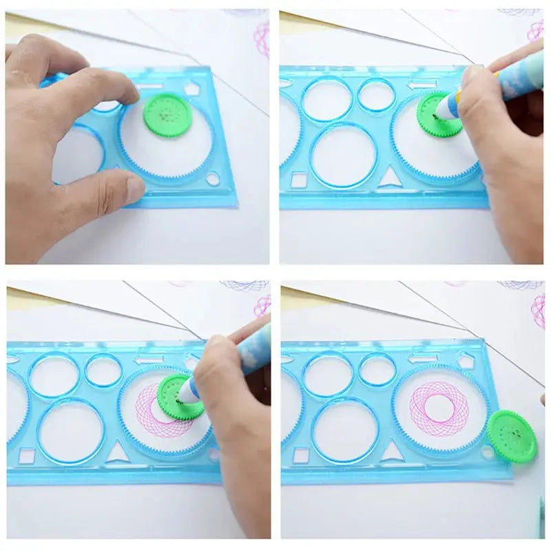 Geometry Spirograph Drawing Stencils Set Painting Template Kids Toy - Ton Monde Shop