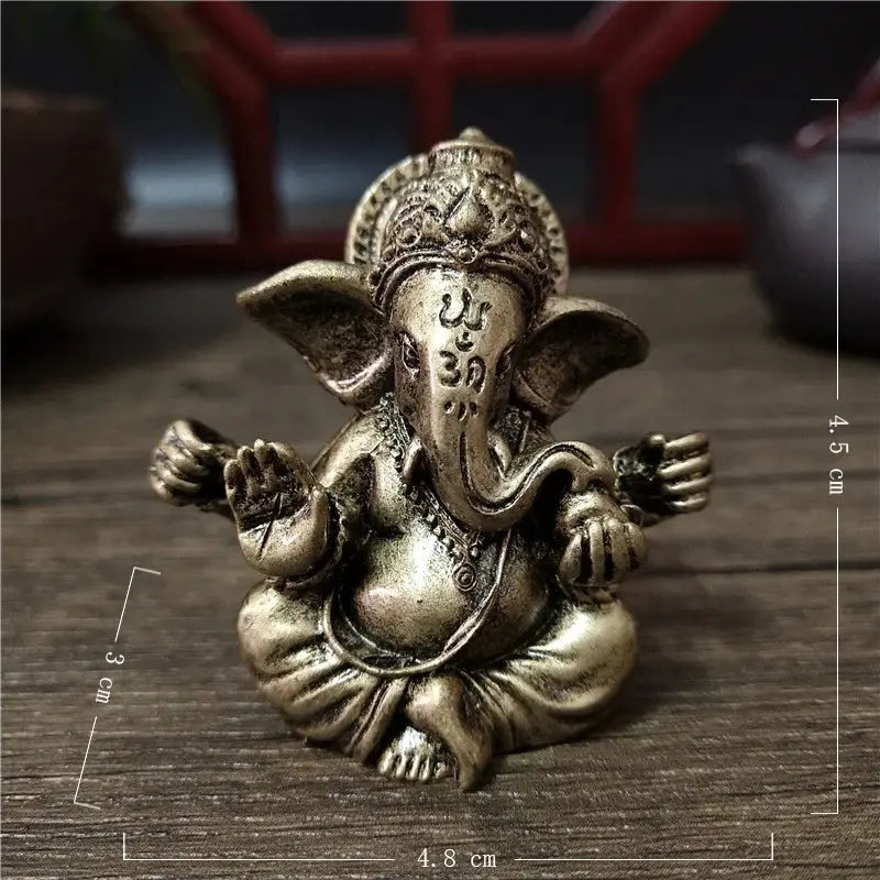 Gold Lord Ganesha Decoration Statue