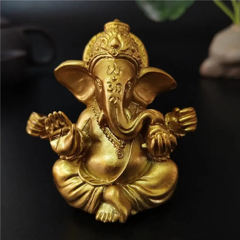 Gold Lord Ganesha Decoration Statue - Ton Monde Shop