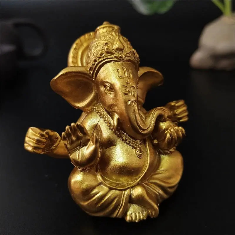 Gold Lord Ganesha Decoration Statue - Ton Monde Shop