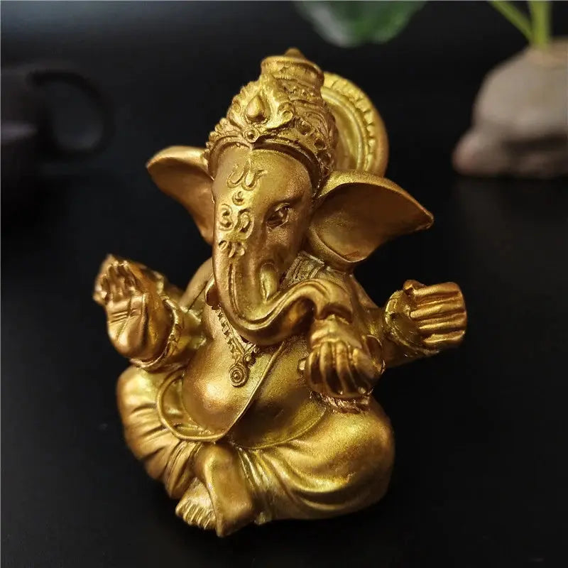 Gold Lord Ganesha Decoration Statue - Ton Monde Shop