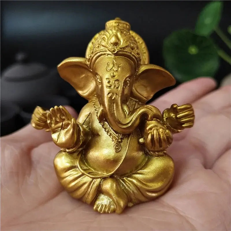 Gold Lord Ganesha Decoration Statue - Ton Monde Shop