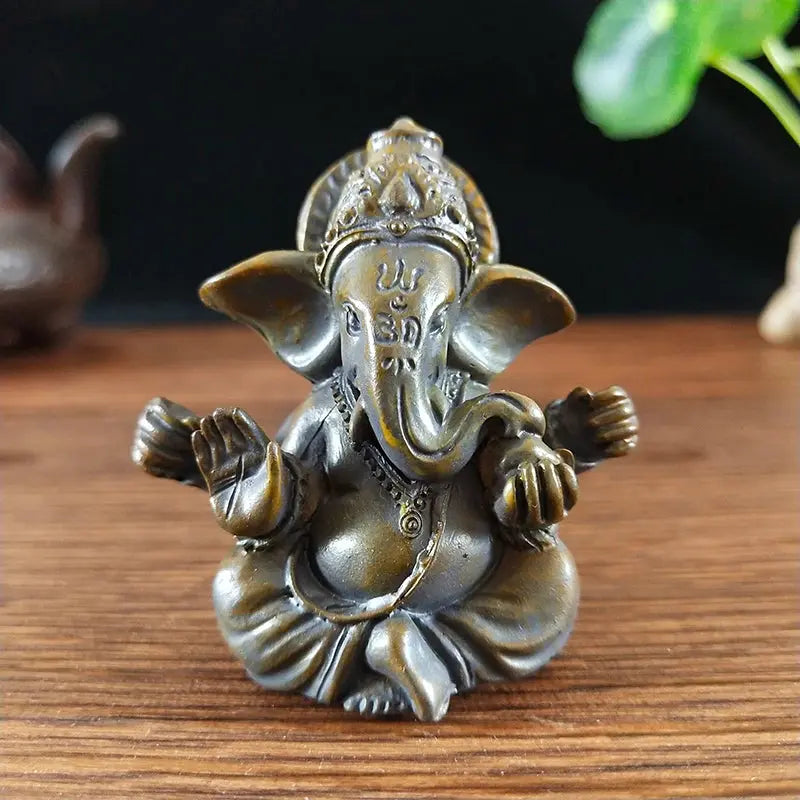 Gold Lord Ganesha Decoration Statue