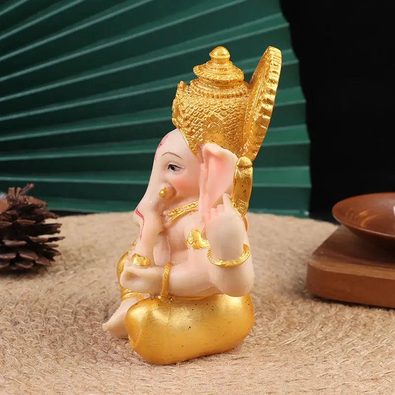 Gold Lord Ganesha Statue - Ton Monde Shop