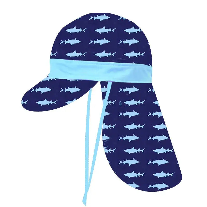 Chapeau de soleil d'été pour enfants, Protection UV UPF 50 +, pour la plage en plein air, pour garçons et filles, couverture de bain, casquette à rabat réglable, casquette de dinosaure, maillots de bain