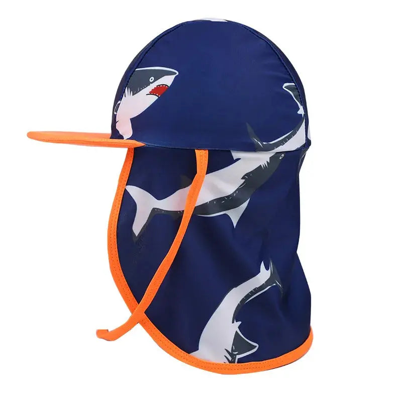 Chapeau de soleil d'été pour enfants, Protection UV UPF 50 +, pour la plage en plein air, pour garçons et filles, couverture de bain, casquette à rabat réglable, casquette de dinosaure, maillots de bain