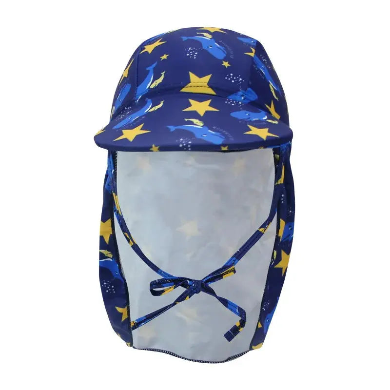 Chapeau de soleil d'été pour enfants, Protection UV UPF 50 +, pour la plage en plein air, pour garçons et filles, couverture de bain, casquette à rabat réglable, casquette de dinosaure, maillots de bain