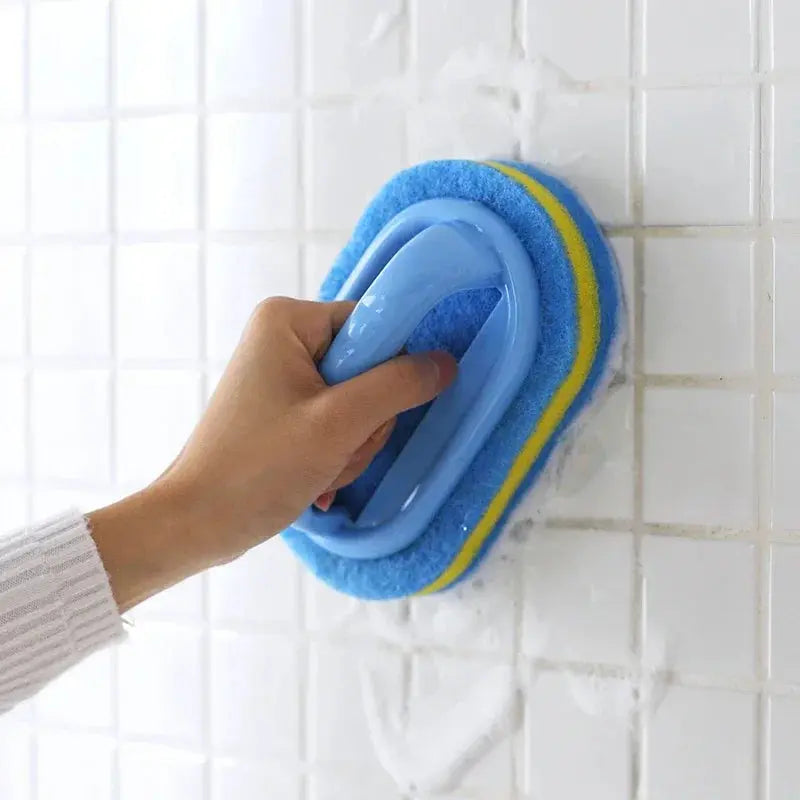 Kitchen Bathroom Toilet Cleaning magic sponge Glass Wall Bath Brush Handle Sponge Ceramic Window Slot Clean Brush - Ton Monde Shop