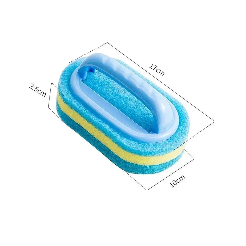 Kitchen Bathroom Toilet Cleaning magic sponge Glass Wall Bath Brush Handle Sponge Ceramic Window Slot Clean Brush