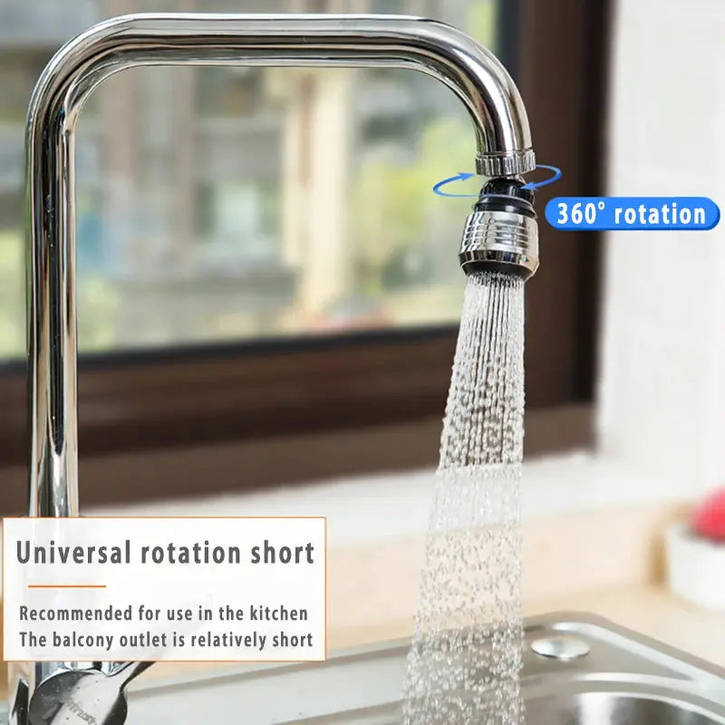 Kitchen Gadgets 2 Modes 360 Rotatable Bubbler High Pressure Faucet Extender Water - Ton Monde Shop