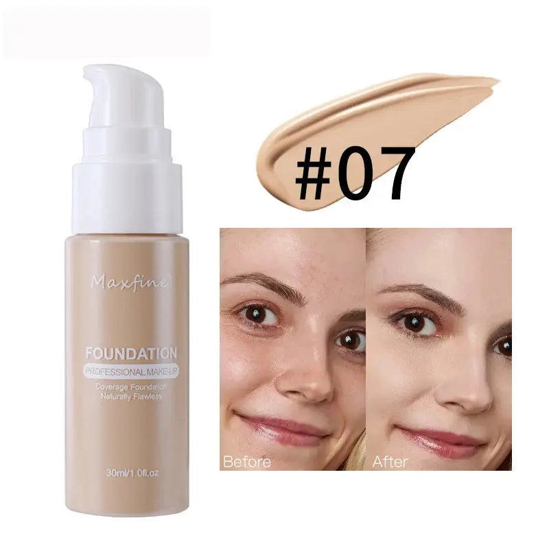 Fond de teint liquide correcteur efficace, imperméable, résistant à la sueur, maquillage, cosmétiques professionnels