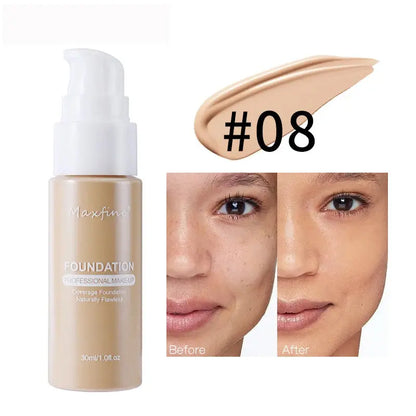 Fond de teint liquide correcteur efficace, imperméable, résistant à la sueur, maquillage, cosmétiques professionnels